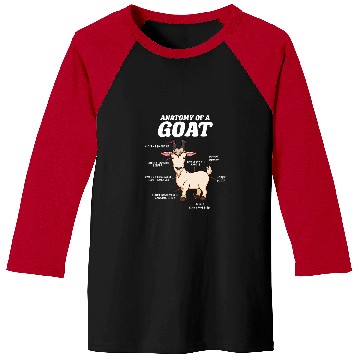Discover Goats Lover Anatomy of a goat Baseball Tees