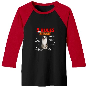 Discover 5 Rules For Australian Shepherd Owners Baseball Tees