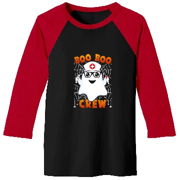 Discover Boo Boo Crew Nursing Halloween Funny Baseball Tees