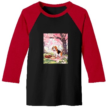Discover Beagle Cherry Blossom Funny Dog Picnic Baseball Tees