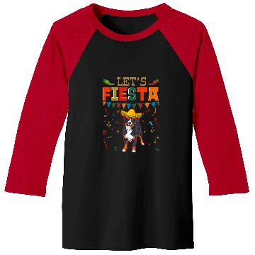 Discover Mexican Cinco De Mayo Fiesta Lets Fiesta Bernese Mountain 3 Baseball Tees
