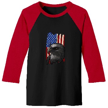 Discover American Bald Eagle Independance American Flag Eagle 21 Baseball Tees