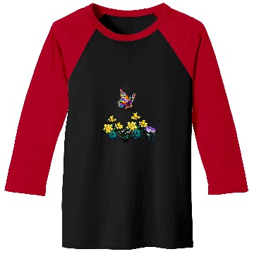 Discover Easter Spring Daffodil Crocus Butterfly Children Baseball Tees