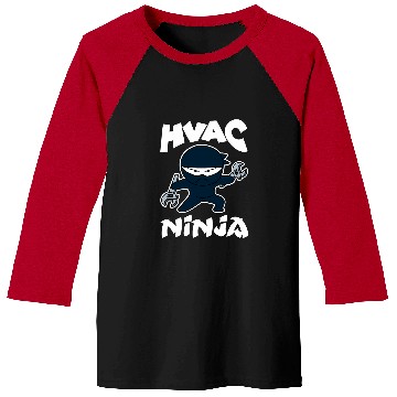 Discover HVAC Tech Design For Ac Repairman HVAC Ninja Baseball Tees