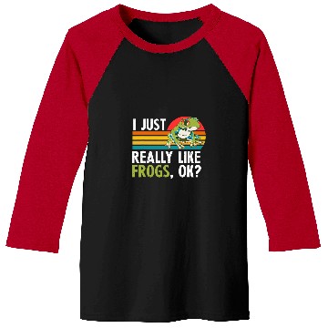 Discover Funny I Just Really Like Frogs Ok Toad Cool Herpetologist Baseball Tees