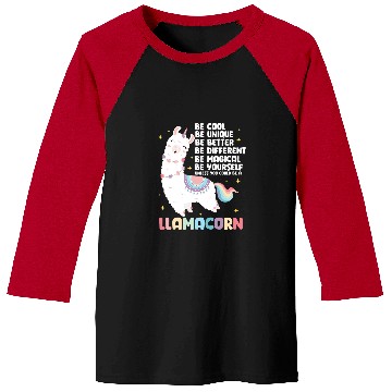 Discover Llama Unicorns Be A Llamacorn Baseball Tees