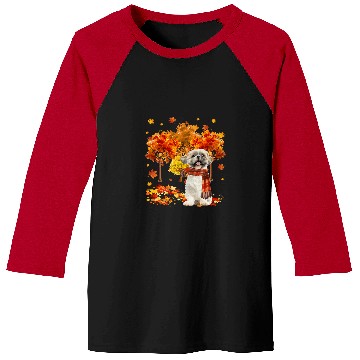 Discover Its Fall Yall Cute Shih Tzu Autumn Tree Fall Leaves 41 Baseball Tees
