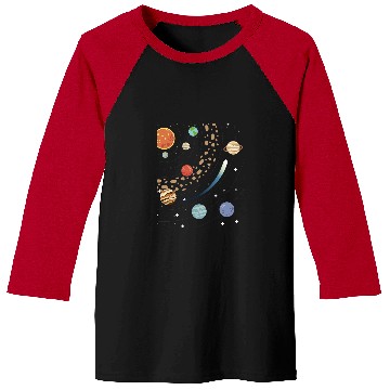 Discover Teacher Science Lover Solar System Scientist Astronomy Space Baseball Tees