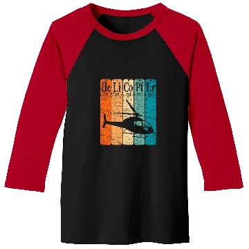 Discover Helicopter Periodic Table Elements Aviation Helicopter Pilot 3 Baseball Tees