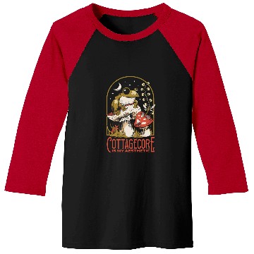 Discover Aesthetic Frog Toad Mushroom Cottagcore Baseball Tees