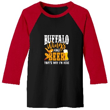 Discover Buffalo Wings Fried Chicken Hot Wing Sauce 21 Baseball Tees