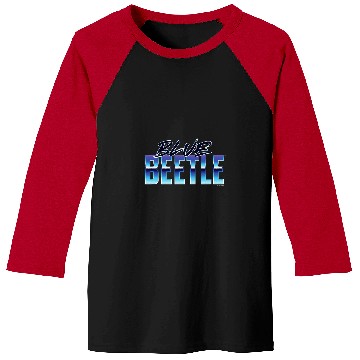 Discover Blue Beetle Big Bold vintages Text Logo Baseball Tees