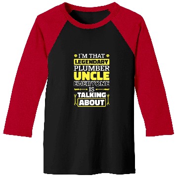 Discover Plumbing Uncle Design for Plumber Worker Baseball Tees