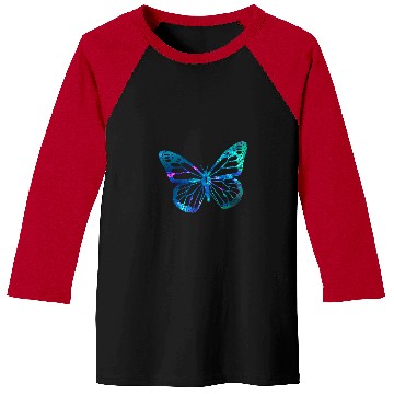 Discover Funny Violin Cyan Blue Violet teal butterfly For butterflies Lovers Baseball Tees