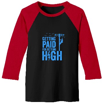Discover Electrical Gift Electrical Power Lineman Men Boys 1 Electrician Baseball Tees