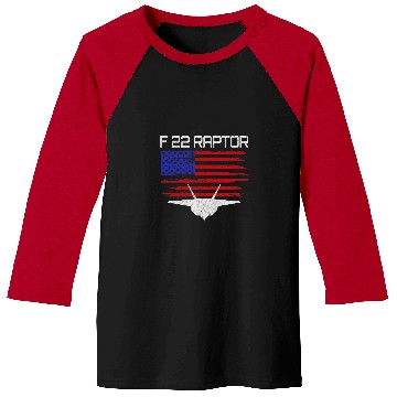 Discover F22 Raptor American Flag Pilot Baseball Tees