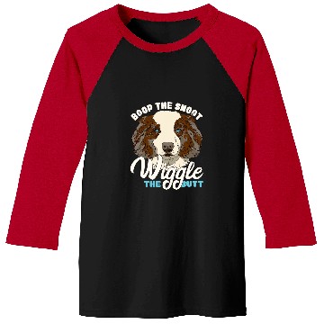 Discover Australian Shepherd Boop The Snoot Butt Wiggle Funny Aussie Baseball Tees