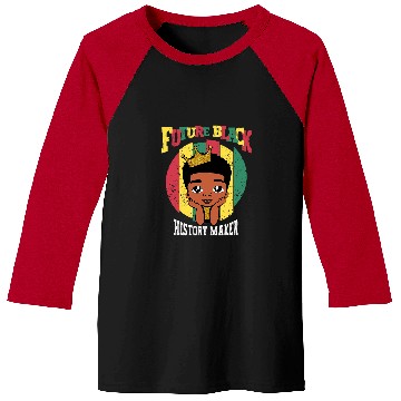 Discover Future Black History Maker Juneteenth Afro Black Boy Cute Baseball Tees