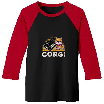 Discover Corgi Keyboard Analog Dog Synthesizer Baseball Tees