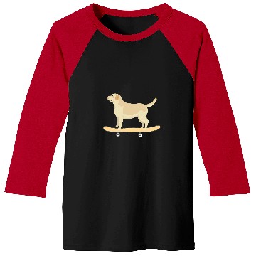 Discover Funny Labrador Skateboarding Dog T Gift Baseball Tees