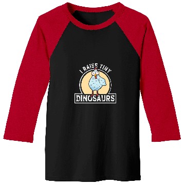 Discover I Raise Tiny Dinosaurs Chicken Silhouette Farmer Pets 22 Baseball Tees