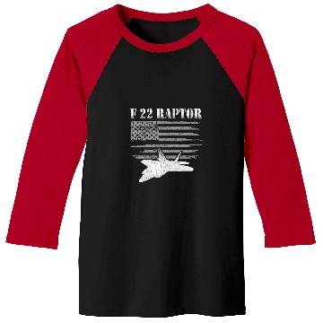 Discover F22 Raptor American Flag Pilot 1 Baseball Tees