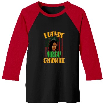 Discover Future HBCU Grad History Black College Girl Youth Melanin 4 Baseball Tees