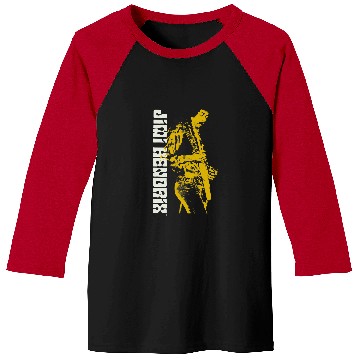 Discover Funny Guitar Jimi Hendrix Silhouette Guitarist Baseball Tees