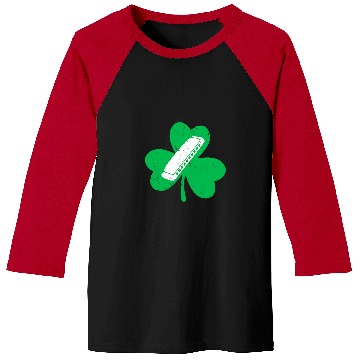 Discover Funny Harmonica Music Lover Irish Shamrock Harmonica St. Patricks Day Baseball Tees