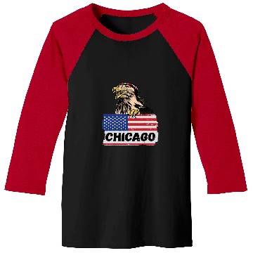 Discover American Eagle claws US Flag Biker und Trucker Chicago Baseball Tees