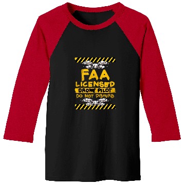 Discover Drone Pilot Do Not Disturb FAA Licensed UAV Hand Drawn Baseball Tees
