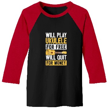 Discover Funny Ukulele I Hilarious Ukulele Player I Joke Ukulele Baseball Tees