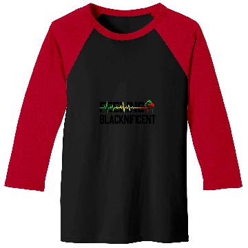 Discover black power fist feeling blacknificent heartbeat Baseball Tees