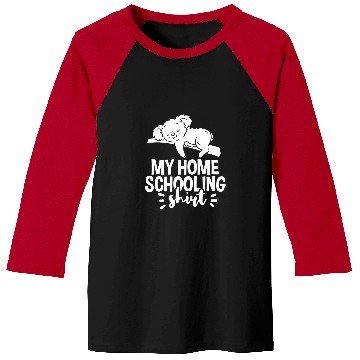 Discover Homeschooling Koala School Student Funny Baseball Tees