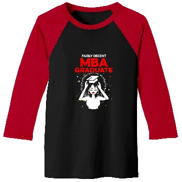 Discover MBA Student Skilled Business Degree Graduation Baseball Tees