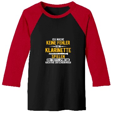 Discover Funny Clarinet Spontan Creative Decisions Music Clarinet Baseball Tees