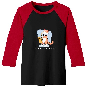 Discover Funny Saxophone Hilarious cat plays saxophone Baseball Tees