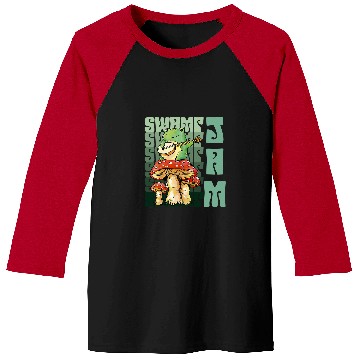 Discover Funny Banjo Frog Swamp Jam Frog Toad Baseball Tees