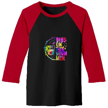 Discover Funny Drummer Dibs On The Drumer Colorful Baseball Tees
