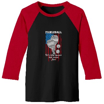 Discover Sport Pickleball Its Like Tennis But More Fun US Flag Pickleball Baseball Tees