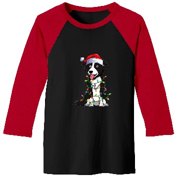 Discover Border Collie Pet Lover xmass Santa Border Collie Christmas Baseball Tees