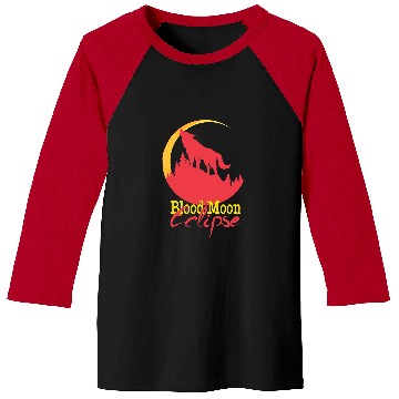 Discover Coyote Mammal Blood Moon Eclipse Howling Baseball Tees