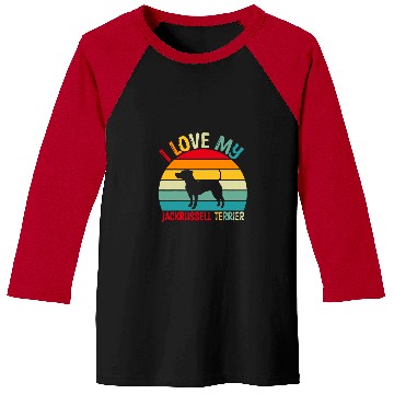 Discover Jack Russell Pet Sunset jack Russell terrier Vibes Retro Doggo Love Baseball Tees