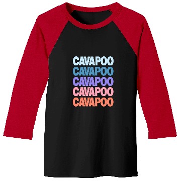 Discover Cavapoo Pet Funny Modern Repeated Text Design Baseball Tees