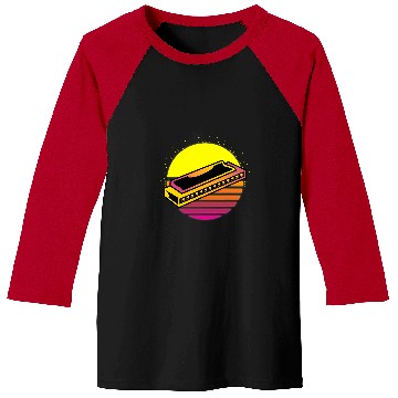 Discover Funny Harmonica Sunset Harmonica Orchestra Member Baseball Tees