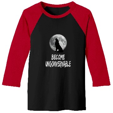 Discover Coyote Mammal Become Ungovernable wolfs Howling at Moon Baseball Tees