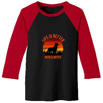 Discover Rottweiler Pet Life Is Better With A Rottie Retro Sky Forest Baseball Tees