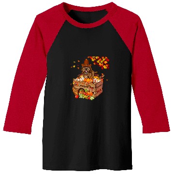 Discover Cockapoo Pet With Pumpkins Thanksgiving Fall Leaves Farmer Owner Baseball Tees