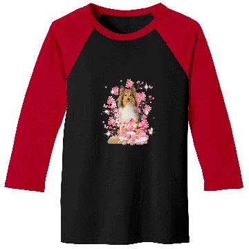 Discover Shetland Pet Cherry Blossom Flowers Baseball Tees