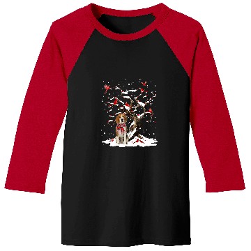 Discover Beagle Pet Scarf Cardinal Snow Christmas Baseball Tees